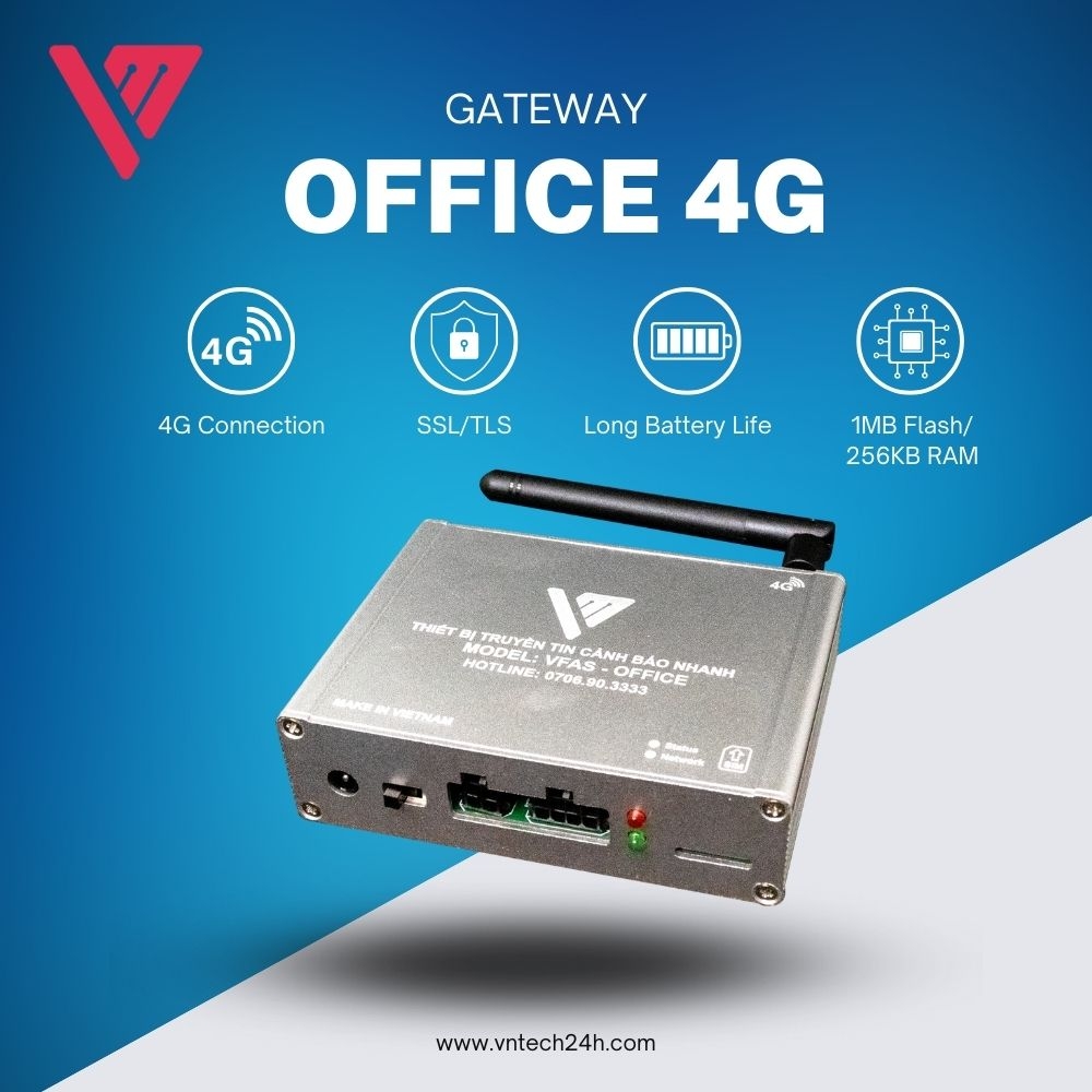 Bộ trung tâm truyền tin cảnh báo cháy nhanh OFFICE 4G